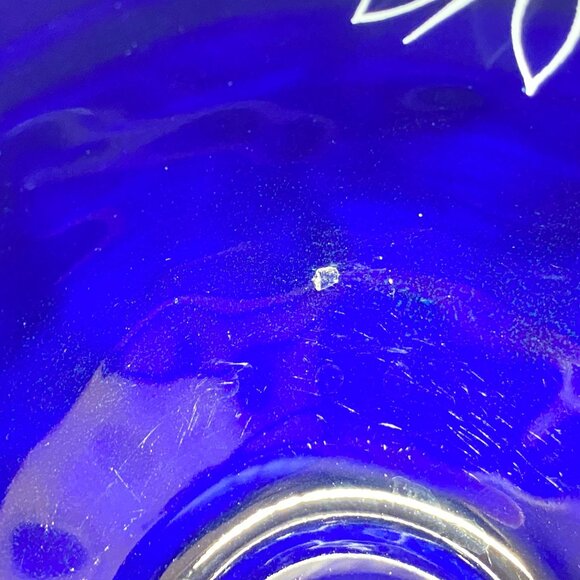 4 Temp-Tations Old World Blue 8Oz Ceramic Basketweave Pedestal Cups Set - Picture 10 of 10